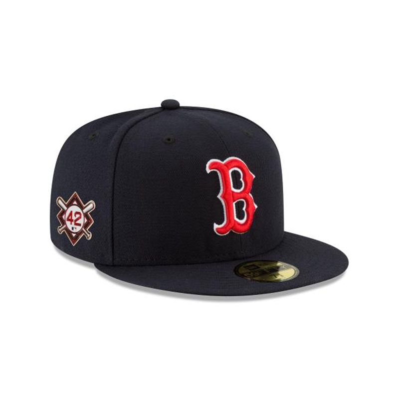 MLB Boston Red Sox Jackie Robinson Day 59Fifty Fitted (YFB1947) - Blue New Era Caps